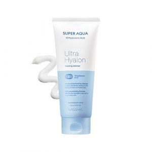 Missha Super Aqua 10 Hyaluronic Acid Ultra Hyalron Foaming Cleanser