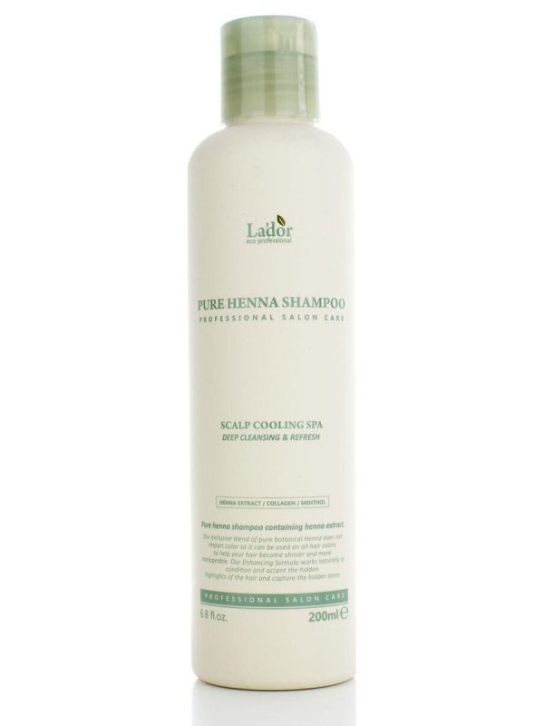 La'dor Pure Henna Shampoo Освежающий шампунь с хной, кактусом и ментолом, 200 мл
