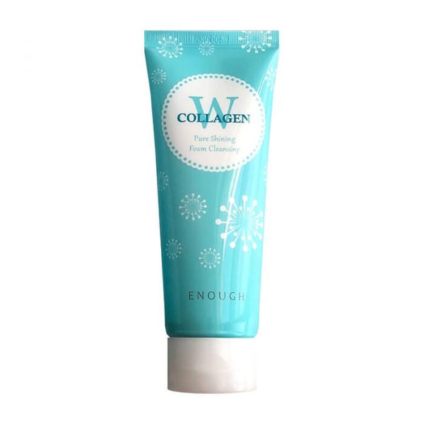 Enough W Collagen Pure shining Foam Cleansing Пенка с морским коллагеном, 100 мл